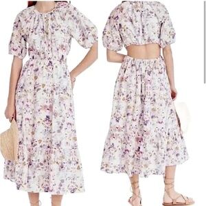 Flora Obscura X J.Crew side-cutout dress in kaleidoscope floral 20